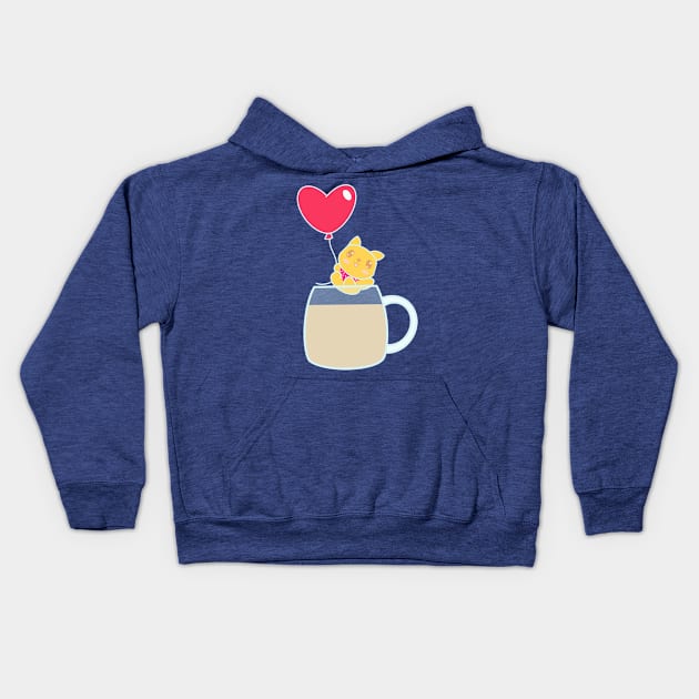 Shiba Inu over tea Kids Hoodie by EV Visuals